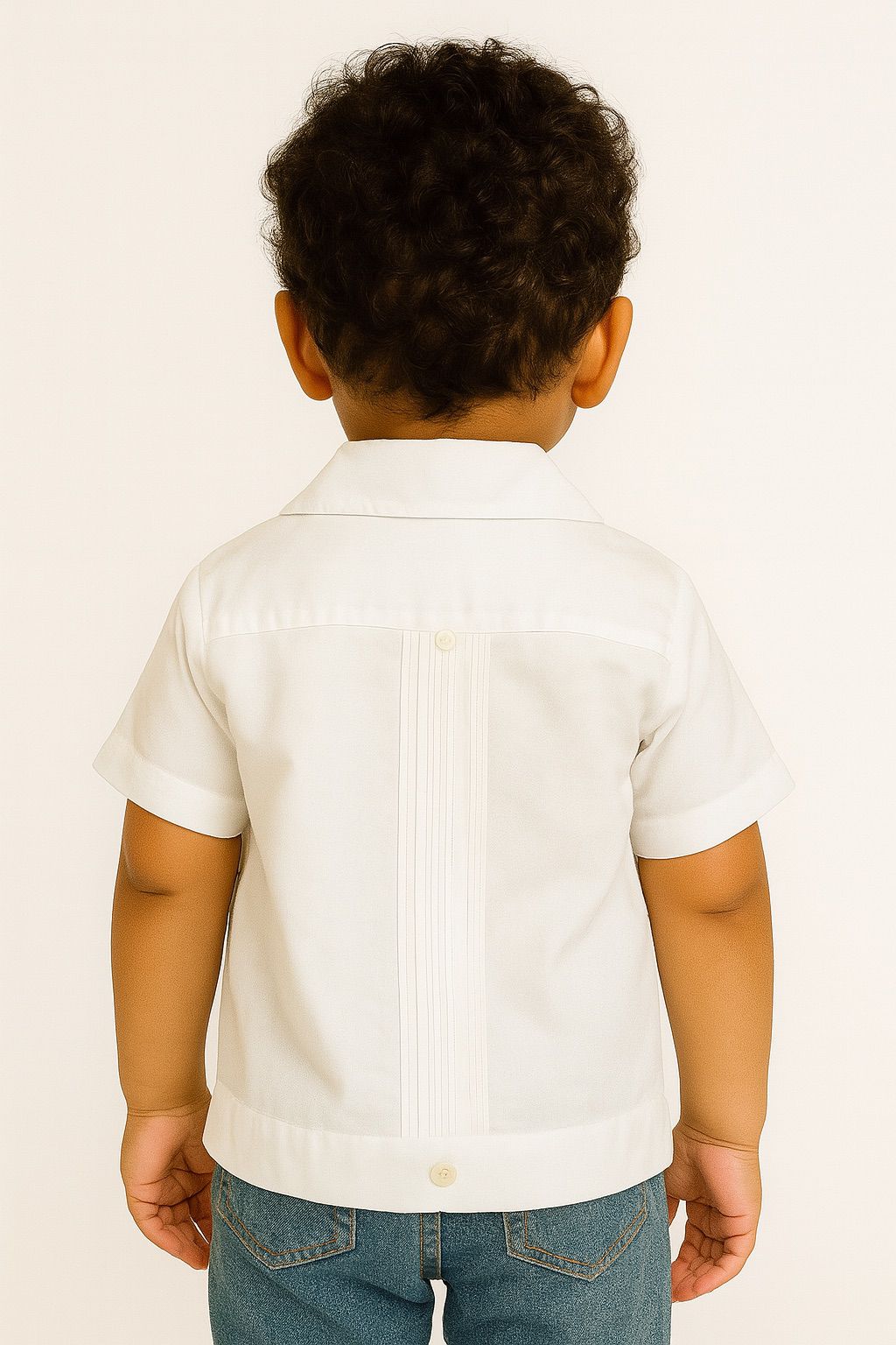 Boys Guayabera Short Sleeve Cotton Shirt by BOHIO - NATURAL - Color Options - BTCG1510 - 6 PCS/PRE-PACK
