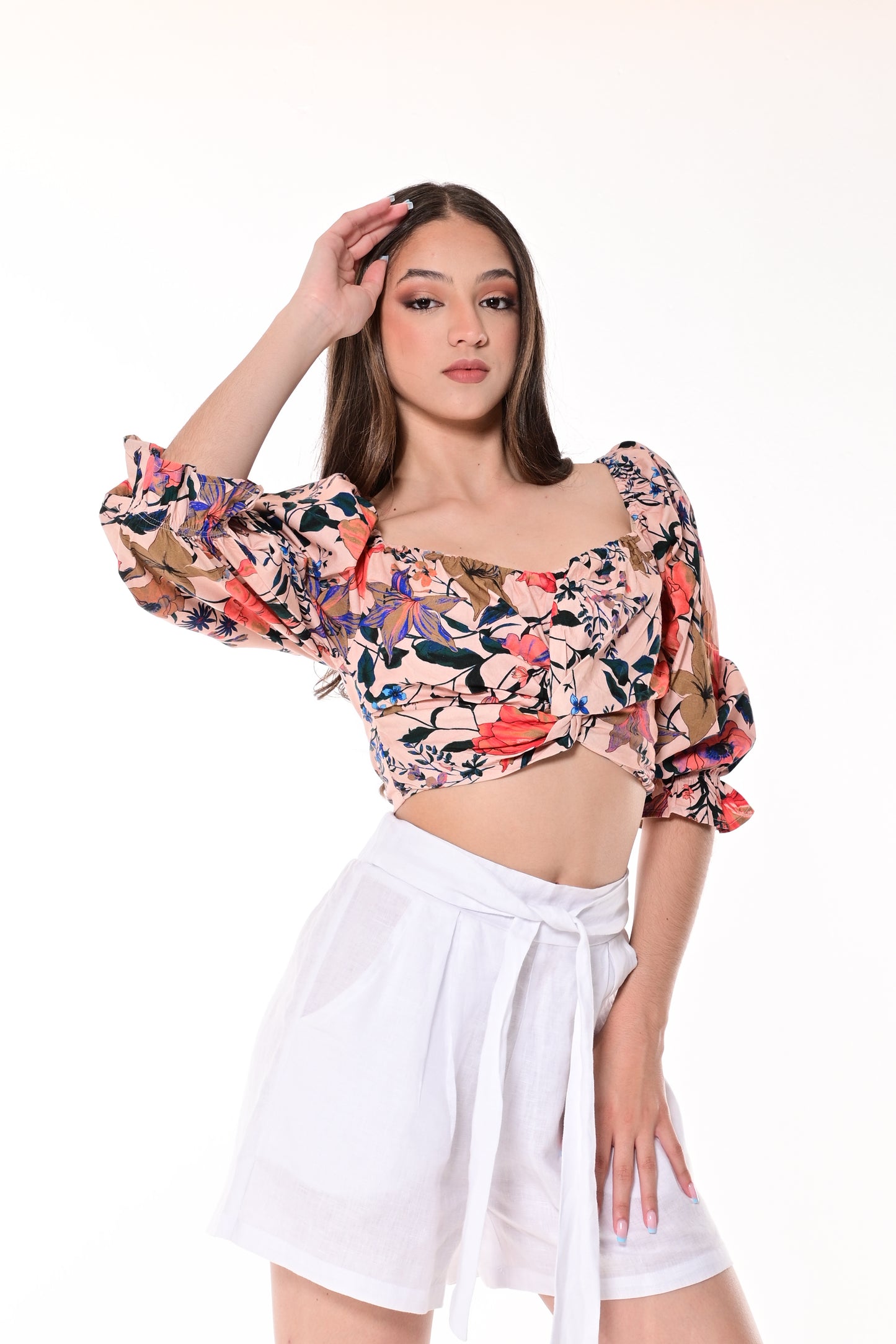 Ladies Tropical Sweetheart 3/4 Sleeve Blouse by AZUCAR - LCB1710 - 6 PCS/PRE-PACK