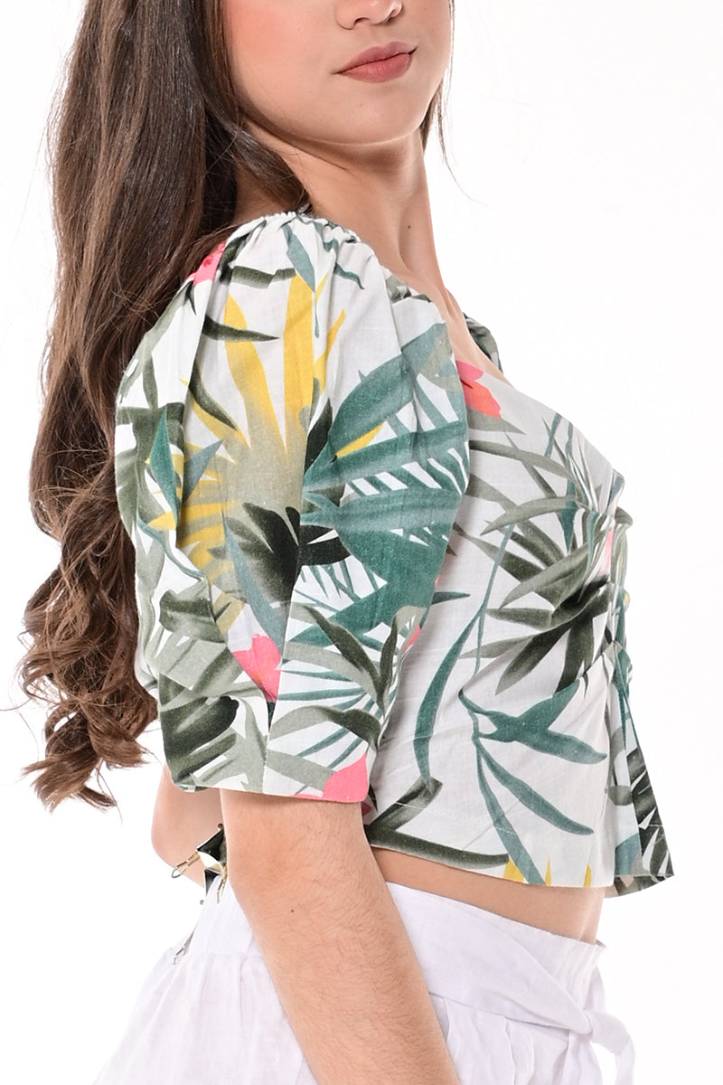 Ladies Tropical Sweetheart Neck Top by AZUCAR - LCB1711 - 6 PCS/PRE-PACK