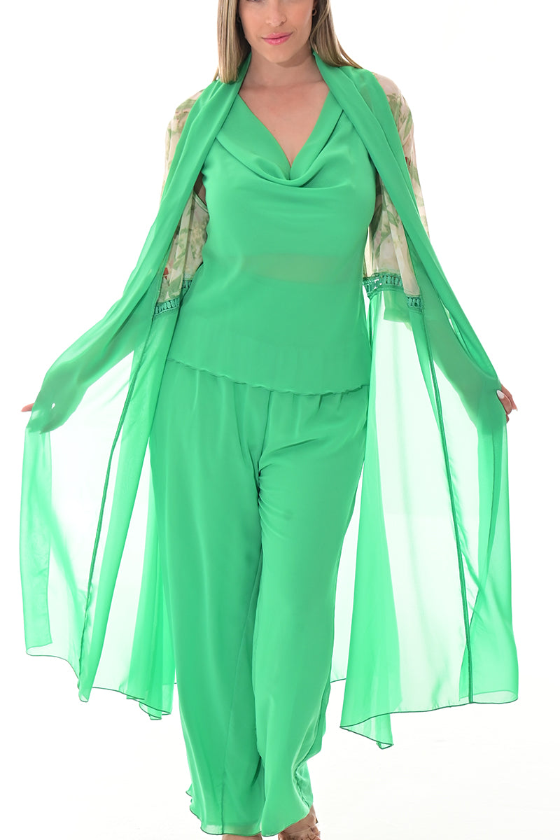 Ladies Shawl Kimono Kaftan Long Length-ORANGE FLORAL-COLOR OPTIONS-LSB409 - 6 PCS/PRE-PACK