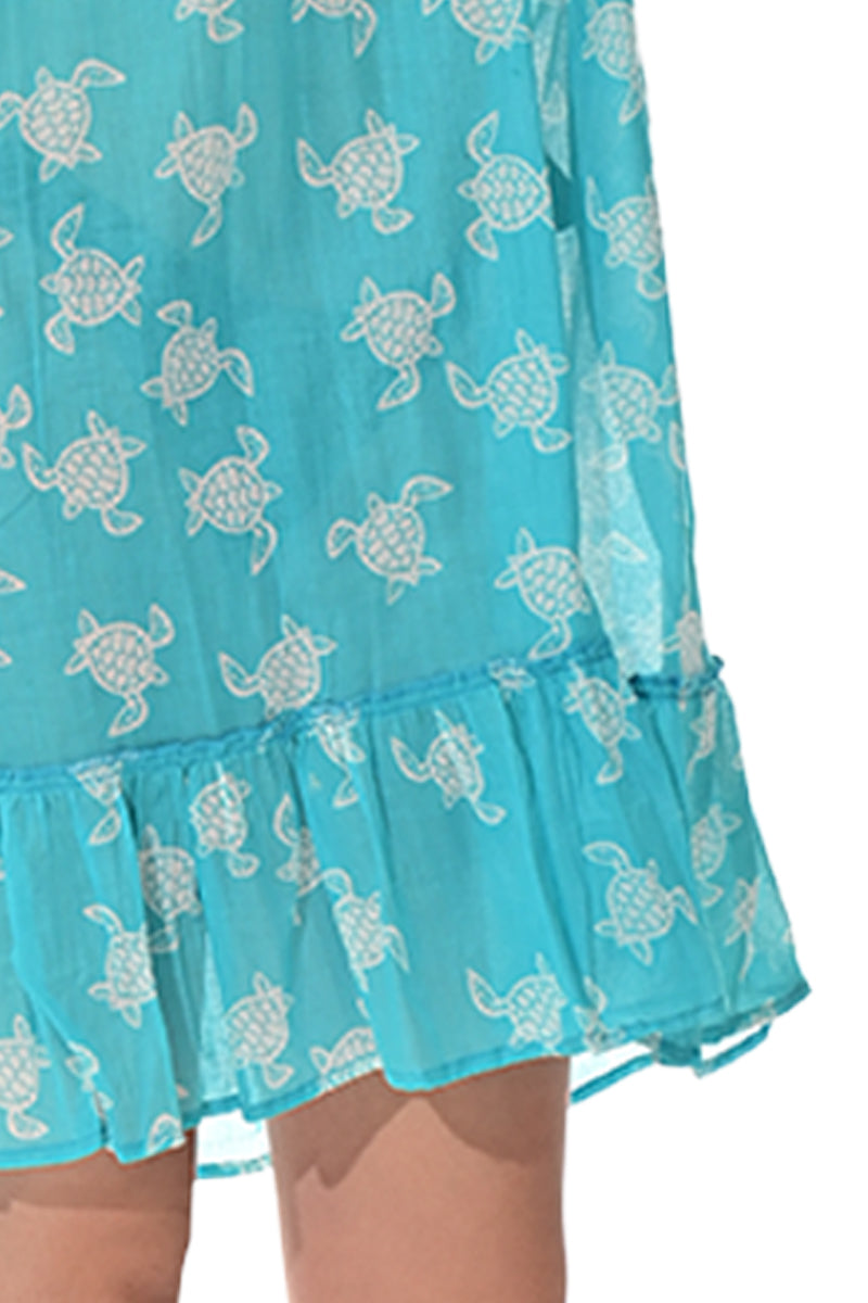 Swimsuit Cover-Up Off-the-Shoulder Turtle Print by AZUCAR - LCD3588 - 6 PCS/PRE-PACK