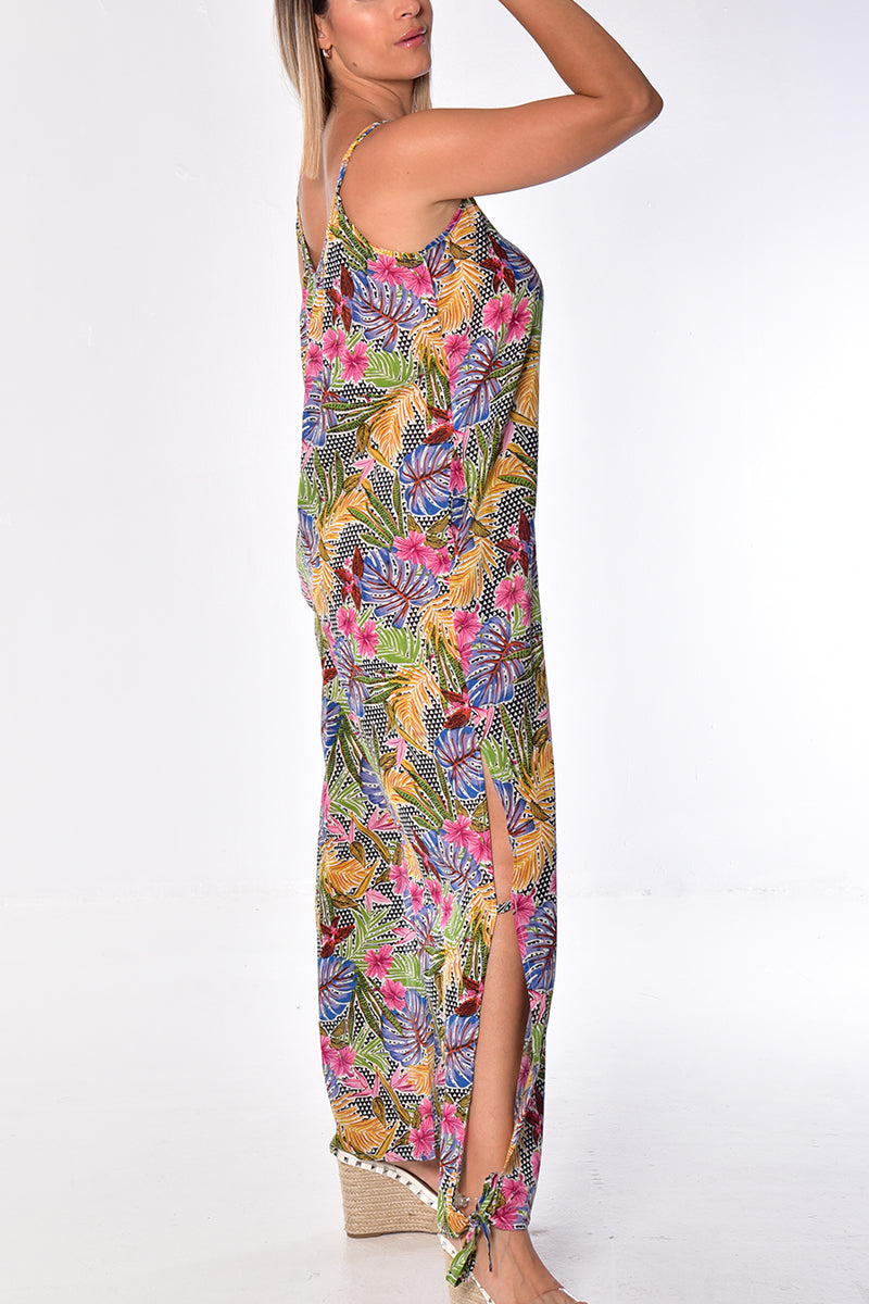 Women's Jumper Wide Leg with Side Slits Loose Fit by AZUCAR - ROYAL PRINT - Color Options - LCJ1359 - 6 PCS/PRE-PACK