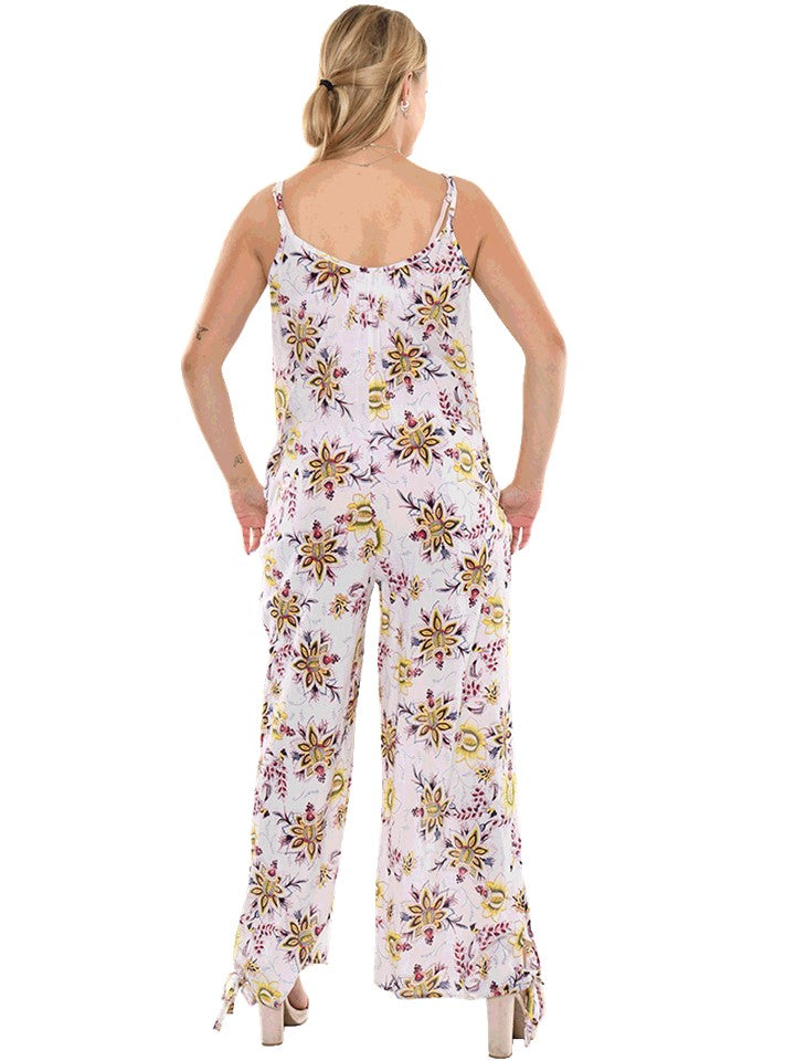 Women's Jumper Wide Leg with Side Slits Loose Fit by AZUCAR - IVORY/YELLOW - Color Options - LCJ1359 - 6 PCS/PRE-PACK