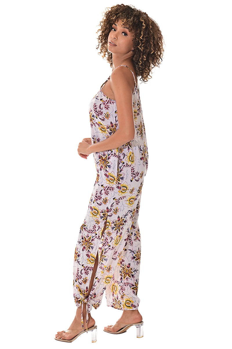 Women's Jumper Wide Leg with Side Slits Loose Fit by AZUCAR - IVORY/YELLOW - Color Options - LCJ1359 - 6 PCS/PRE-PACK