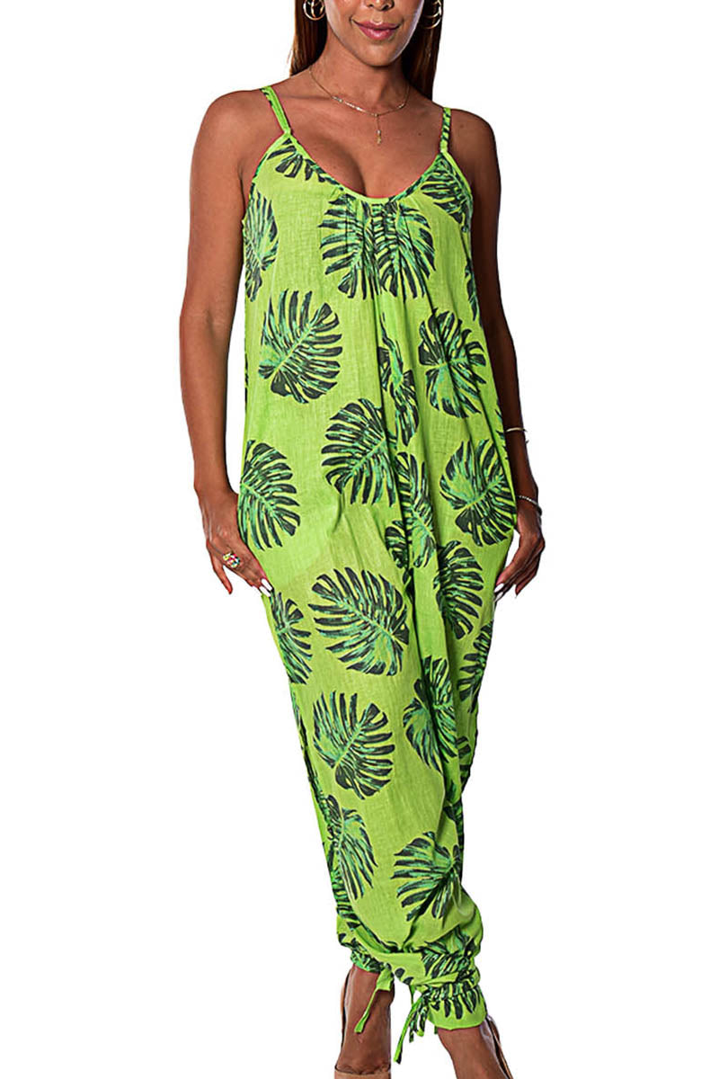 Women's Jumper Wide Leg with Side Slits Loose Fit by AZUCAR - ROYAL PRINT - Color Options - LCJ1359 - 6 PCS/PRE-PACK