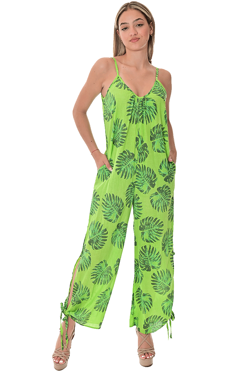 Women's Jumper Wide Leg with Side Slits Loose Fit by AZUCAR - ROYAL PRINT - Color Options - LCJ1359 - 6 PCS/PRE-PACK