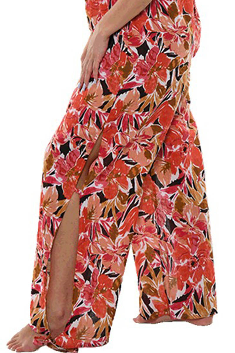 Women's Jumper Wide Leg with Side Slits Loose Fit by AZUCAR - ROYAL PRINT - Color Options - LCJ1359 - 6 PCS/PRE-PACK