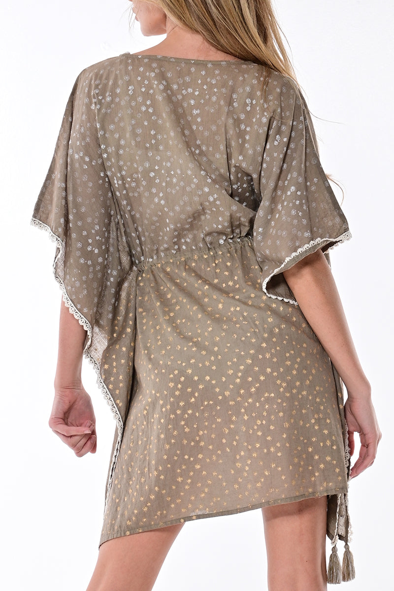 Ladies Beach Cover-Up Square Beach w/Draw String Waist by AZUCAR - LCT1751 - 6 PCS/PRE-PACK
