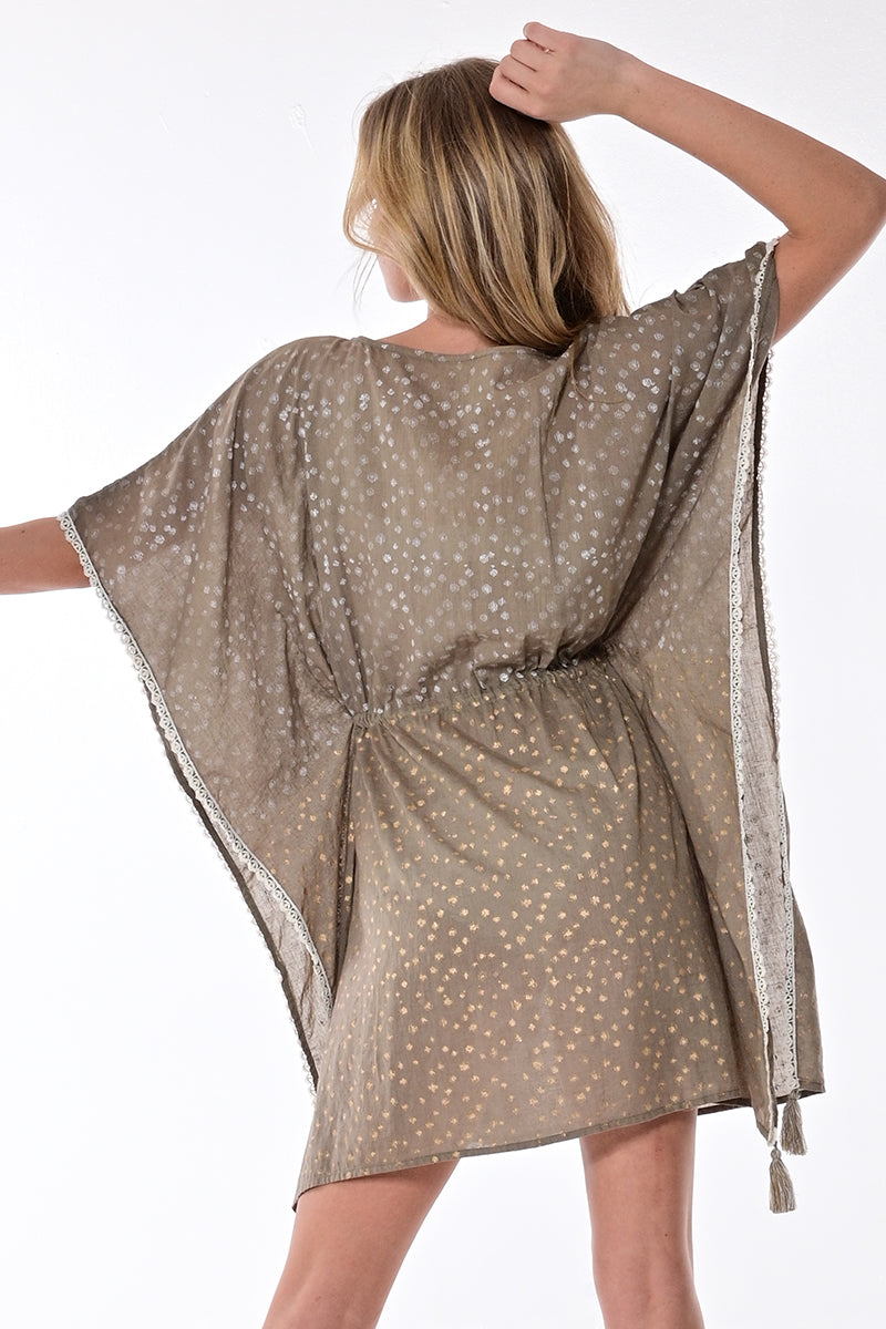 Ladies Beach Cover-Up Square Beach w/Draw String Waist by AZUCAR - LCT1751 - 6 PCS/PRE-PACK