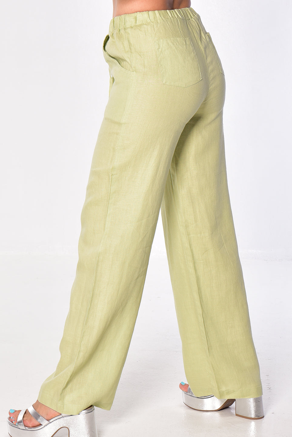 Ladies Linen Pants Draw String w/Pockets by AZUCAR -P. ROSE-Color Options - LLP1313 - 6 PCS/PRE-PACK