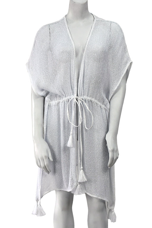 Swimsuit Cover-Up Mesh Open Front by AZUCAR-WHITE-Color Options - LMT3610 - 6 PCS/PRE-PACK