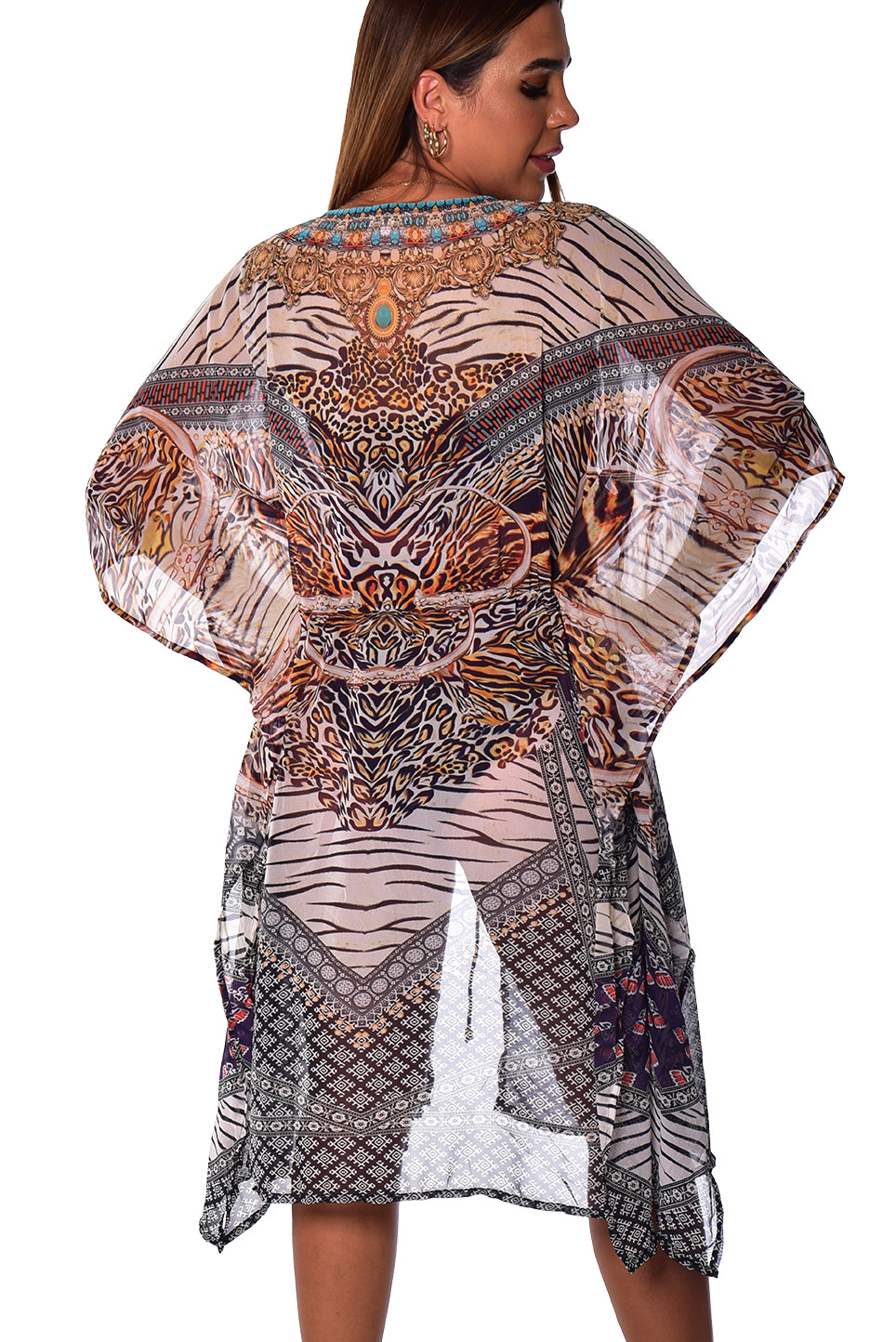 Women's Swimsuit Cover-Up Sheer Chiffon Open Front by AZUCAR - LPT236 - 6 PCS/PRE-PACK