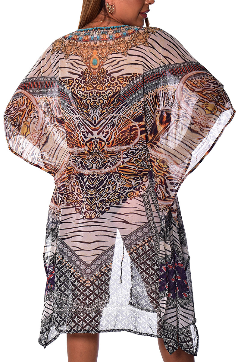 Women's Swimsuit Cover-Up Sheer Chiffon Open Front by AZUCAR - LPT236 - 6 PCS/PRE-PACK