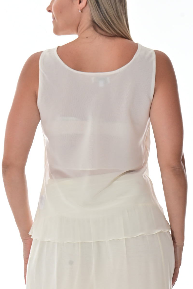 Ladies Cowl Neck Sleeveless Top Sheer by AZUCAR-GREEN-COLOR OPTIONS-LSB3111 - 6 PCS/PRE-PACK