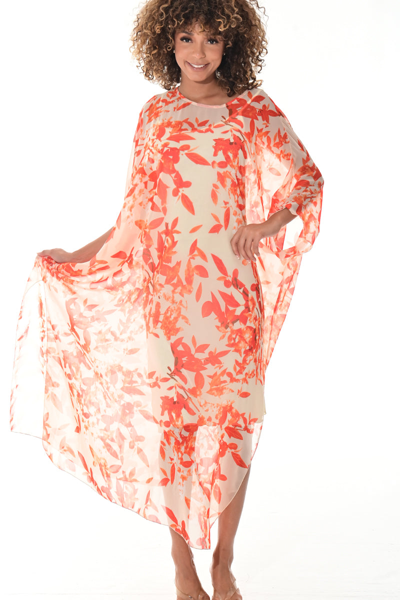 Ladies Maxi Dress Loose Dolman Sleeve by AZUCAR-GREEN FLORAL-Color Options-LSB421 - 6 PCS/PRE-PACK