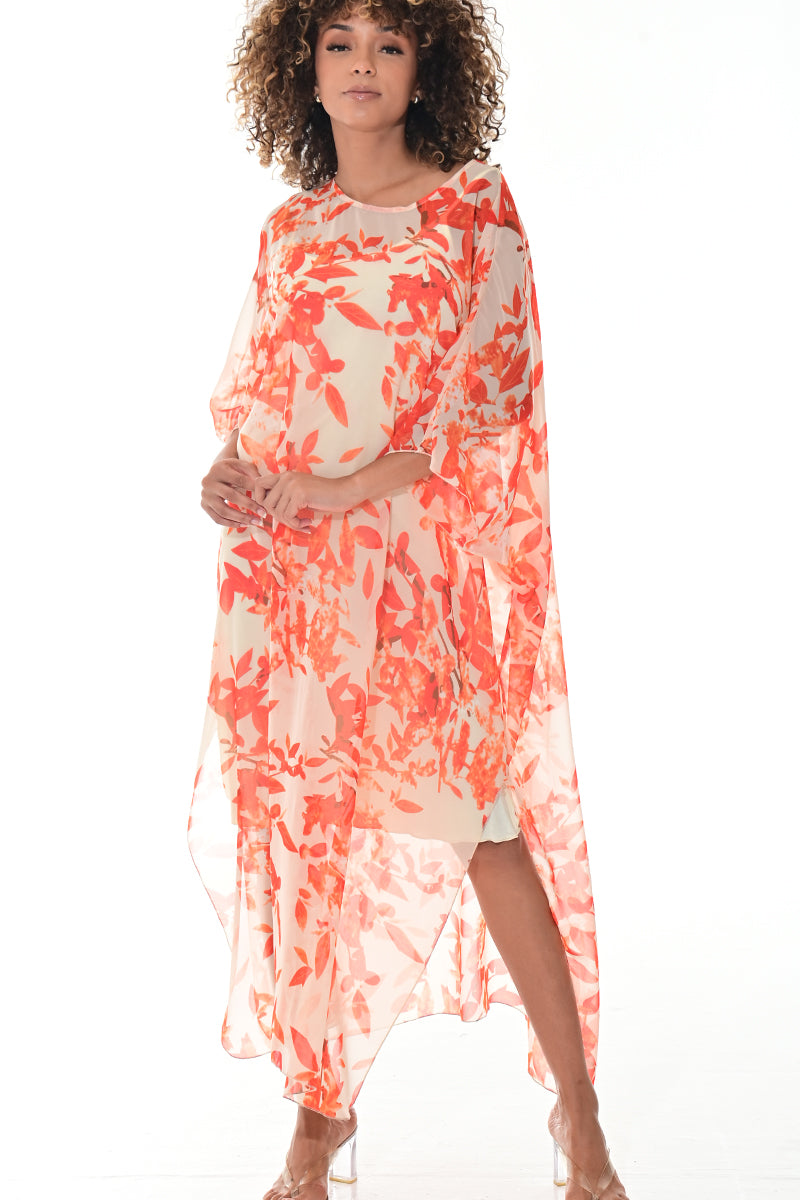 Ladies Maxi Dress Loose Dolman Sleeve by AZUCAR-GREEN FLORAL-Color Options-LSB421 - 6 PCS/PRE-PACK