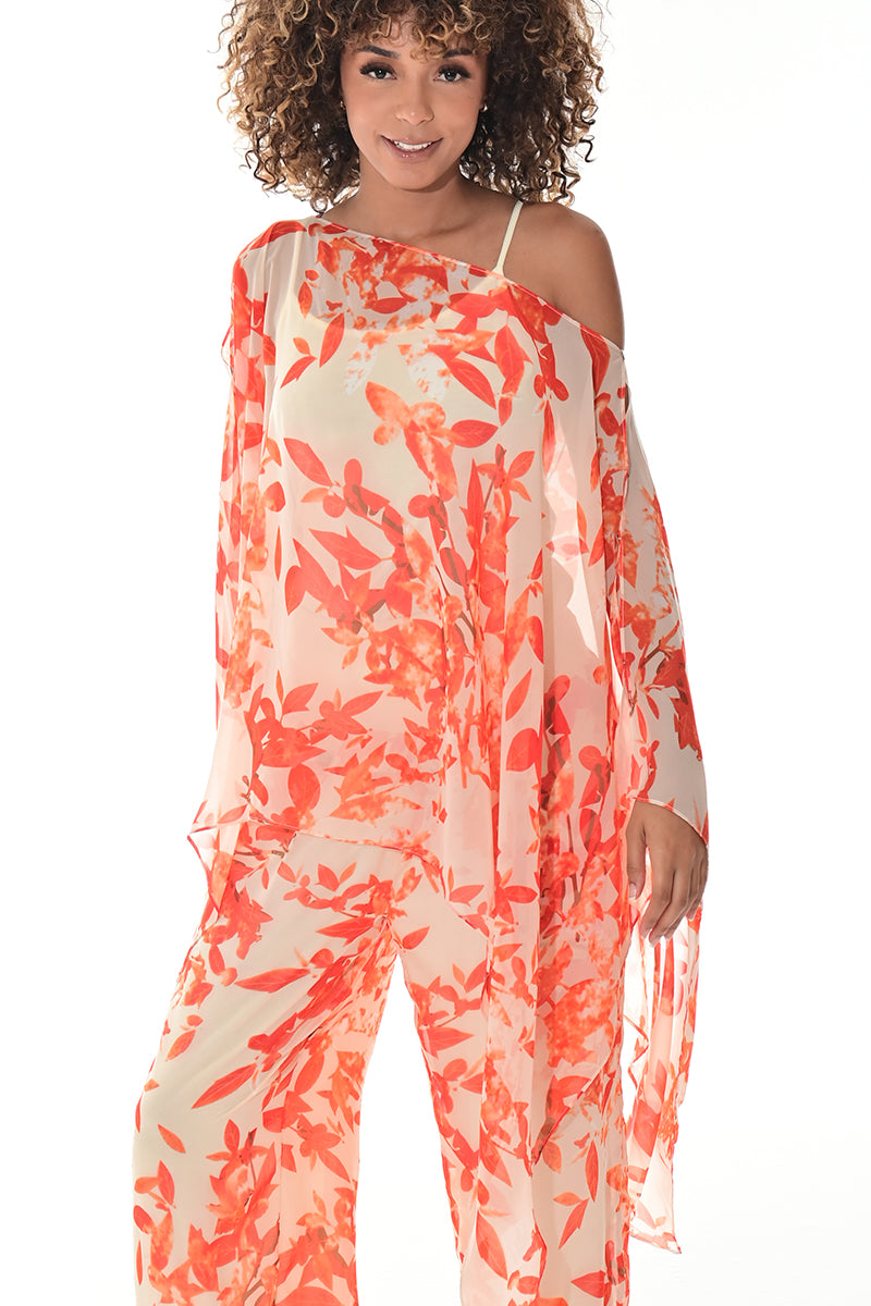 Ladies Shear Shrug Poncho Light Weight Off-the-Shoulder by AZUCAR - GREEN FLORAL - Color Options - LSB422 - 6 PCS/PRE-PACK