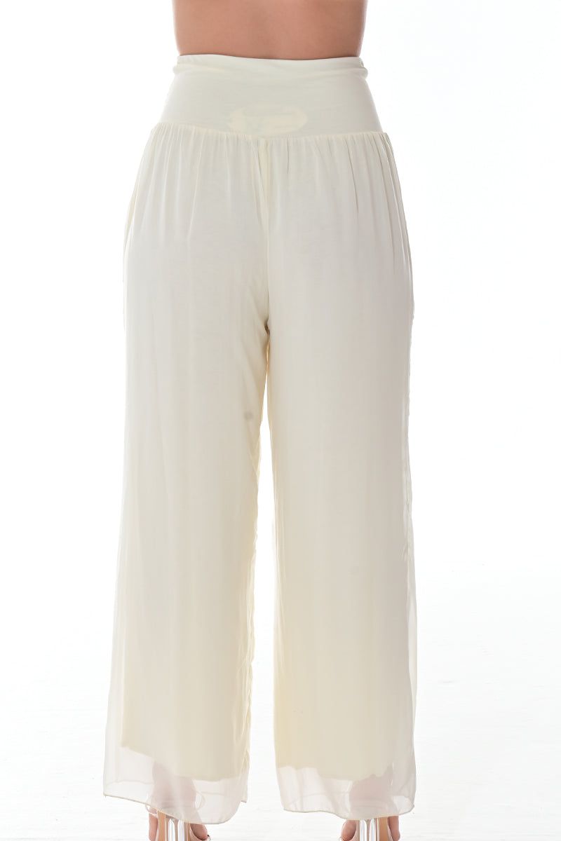 Ladies Boho Palazzo Pants Wide Leg High Waist-ORANGE-Color Options-LSP3112 - 6 PCS/PRE-PACK