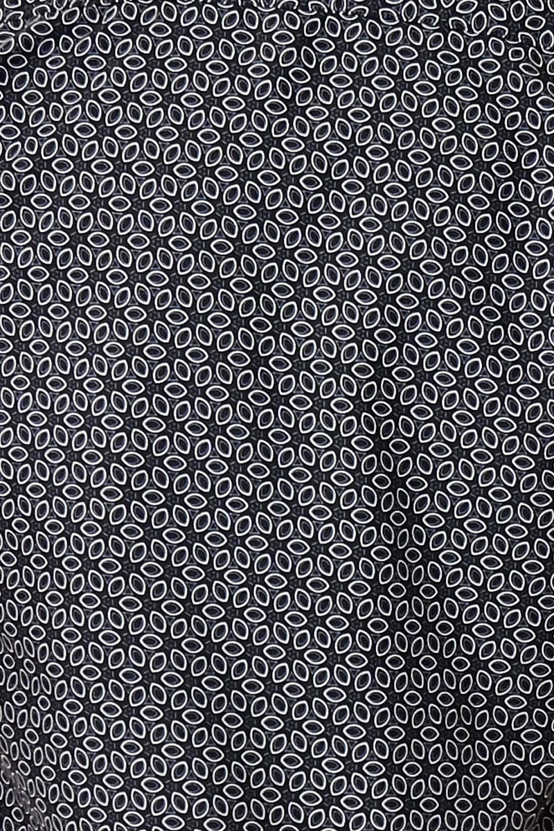 Men Microfiber Modern Print Short Sleeve Shirt BLACK by BOHIO - MCS3194 - 6 PCS/PRE-PACK