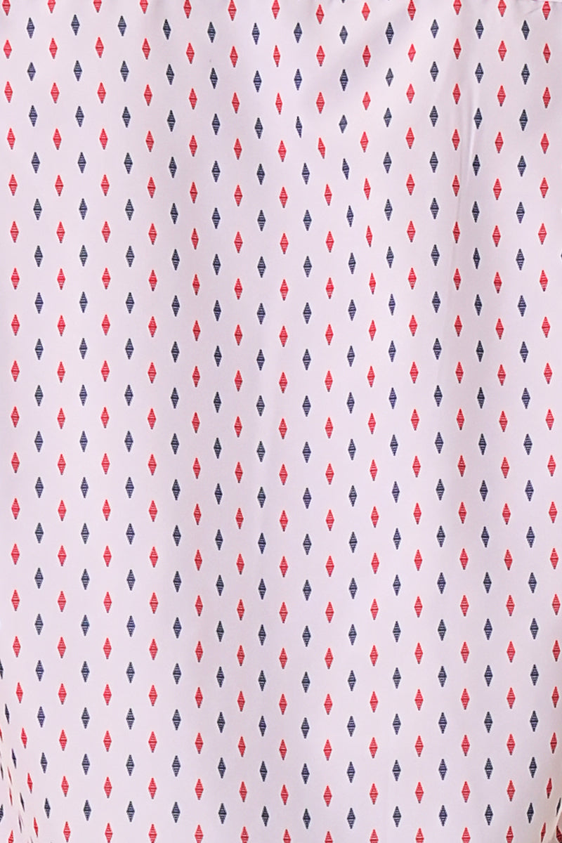Men Microfiber Modern Print Short Sleeve Shirt White by BOHIO - MCS3202 - 6 PCS/PRE-PACK