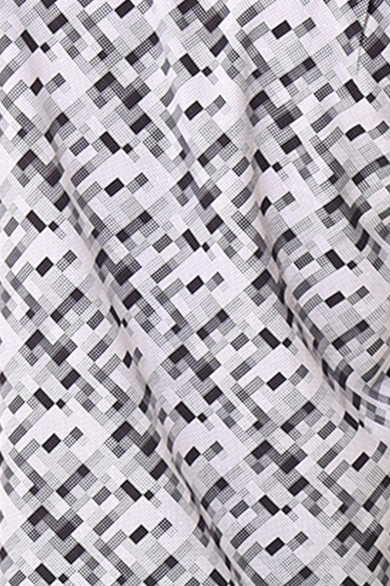 Men's L/S Button Down Shirt w/Contrast Cuff by BOHIO - Grey/Black - MKS3141- 6 PCS/PRE-PACK