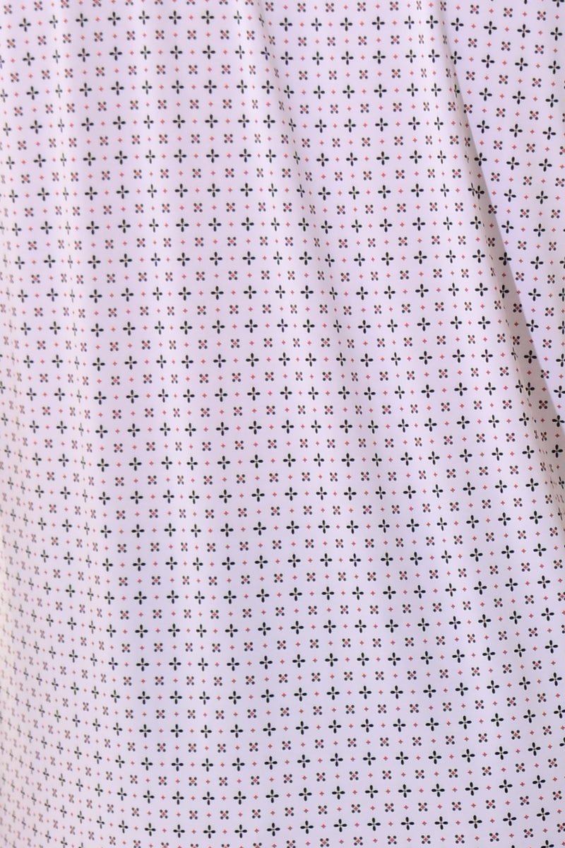 Men's Polo Shirt Cool Feel Fashion Print Golf S/S WHITE/PRINT - MKT3157