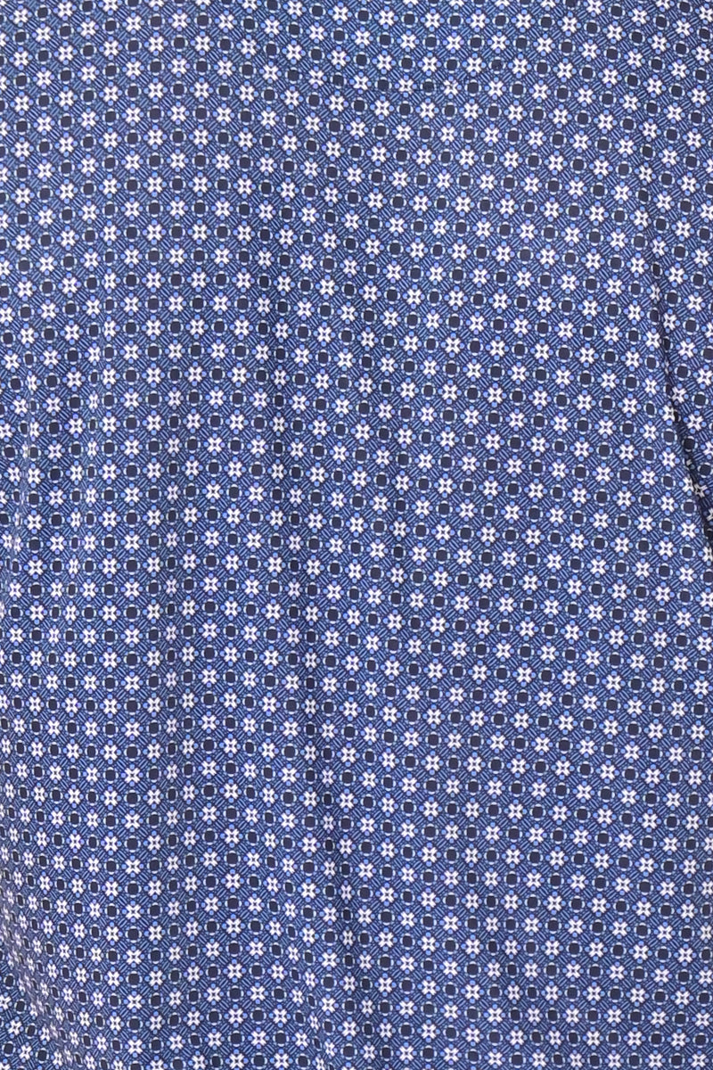Men's Polo Shirt Cool Feel Fashion Print Golf S/S NAVY/PRINT - MKT3161