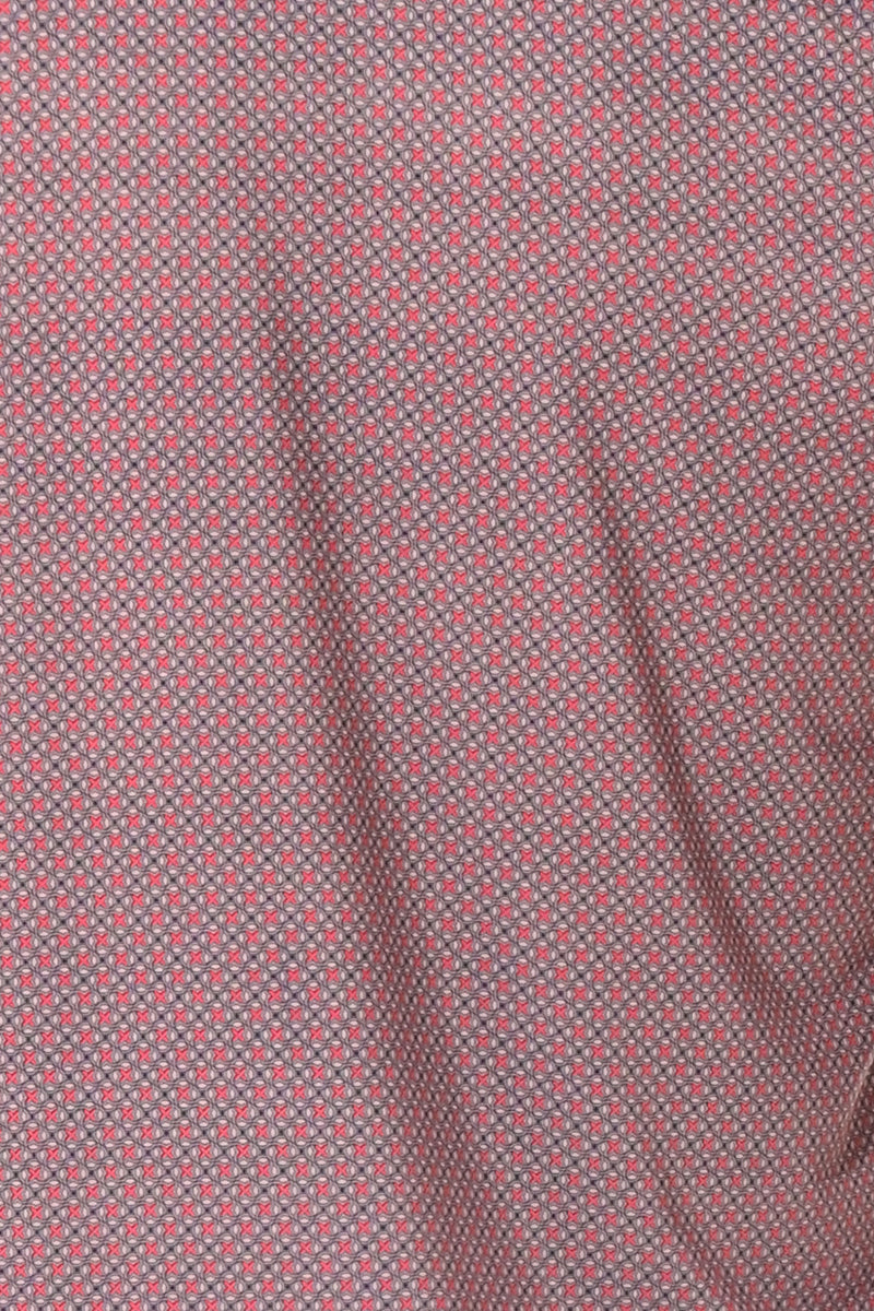 Men's Polo Shirt Cool Feel Fashion Print Golf S/S BEIGE/RED - MKT3306