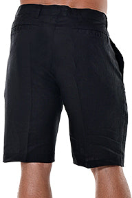 Men Linen Blend Shorts-TAUPE-COLOR OPTIONS-MLH40c - 12 PCS/PRE-PACK
