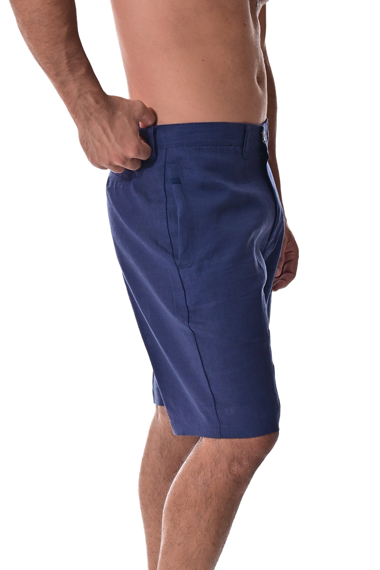 Men Linen Blend Shorts-TAUPE-COLOR OPTIONS-MLH40c - 12 PCS/PRE-PACK