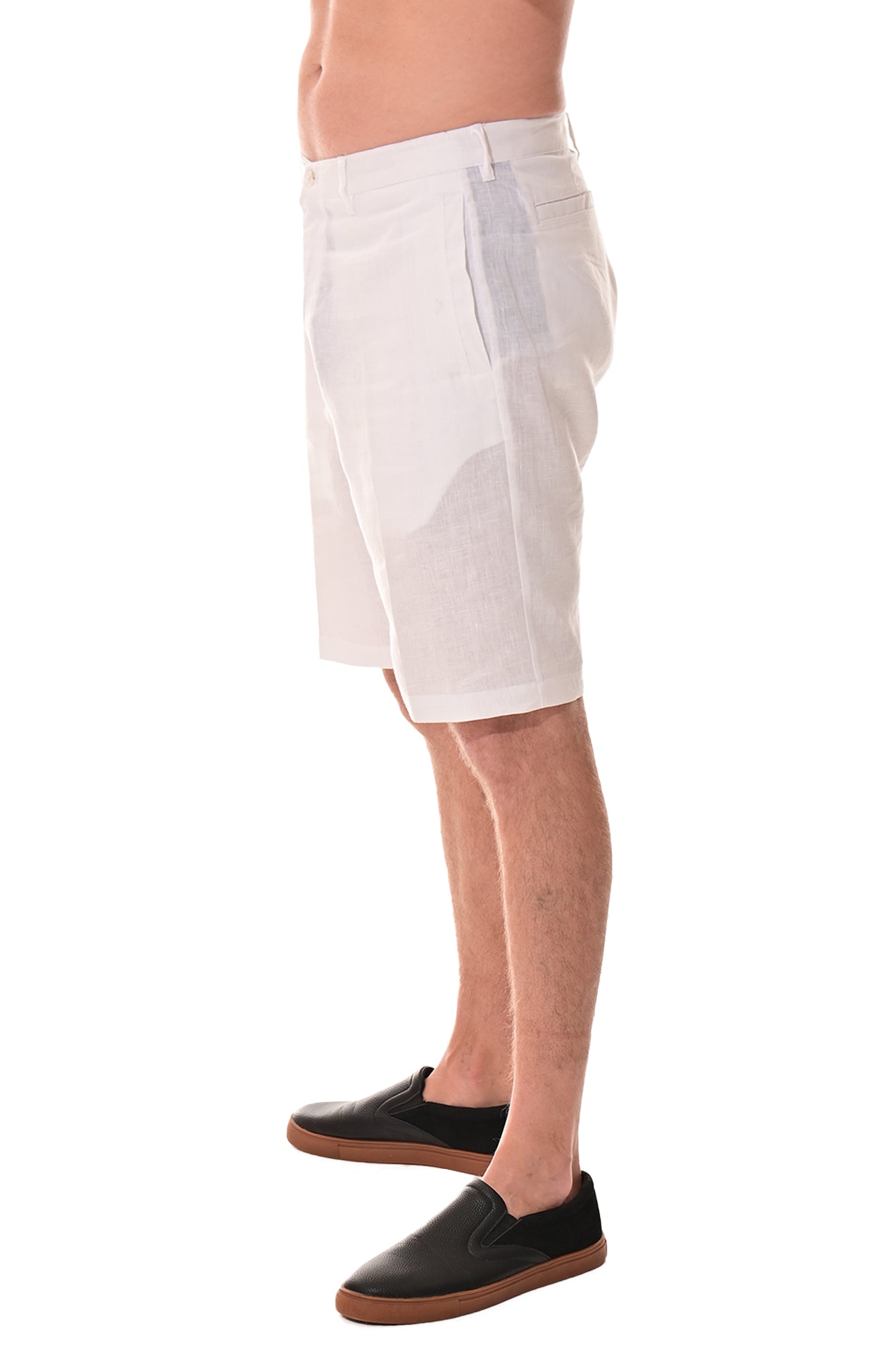 Men Linen Blend Shorts-TAUPE-COLOR OPTIONS-MLH40c - 12 PCS/PRE-PACK
