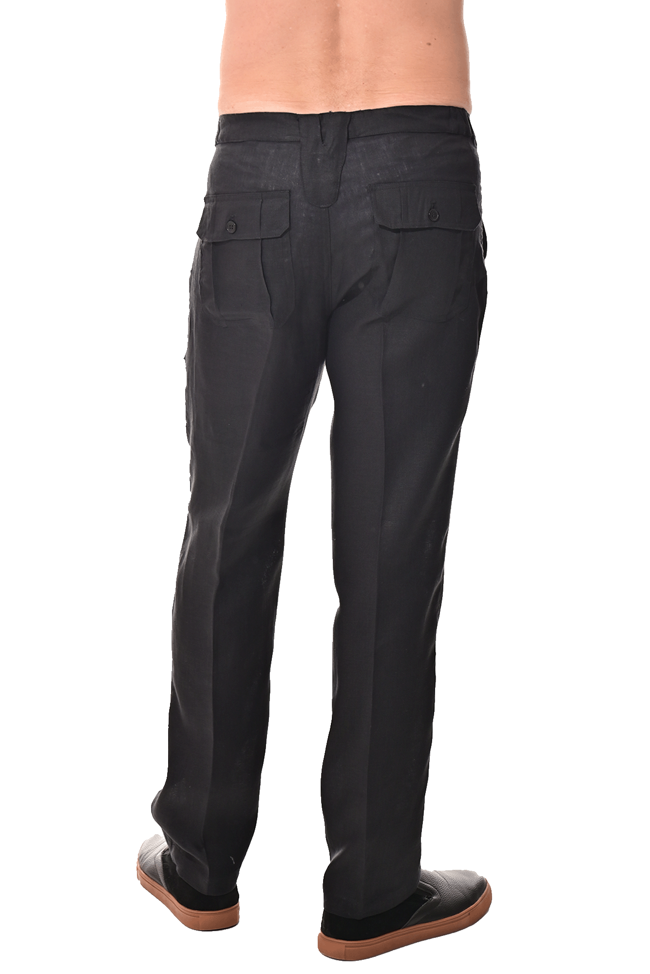 Men Drawstring Linen Blend Pants-WHITE-COLOR OPTIONS-MLP19c - 6 PCS/PRE-PACK