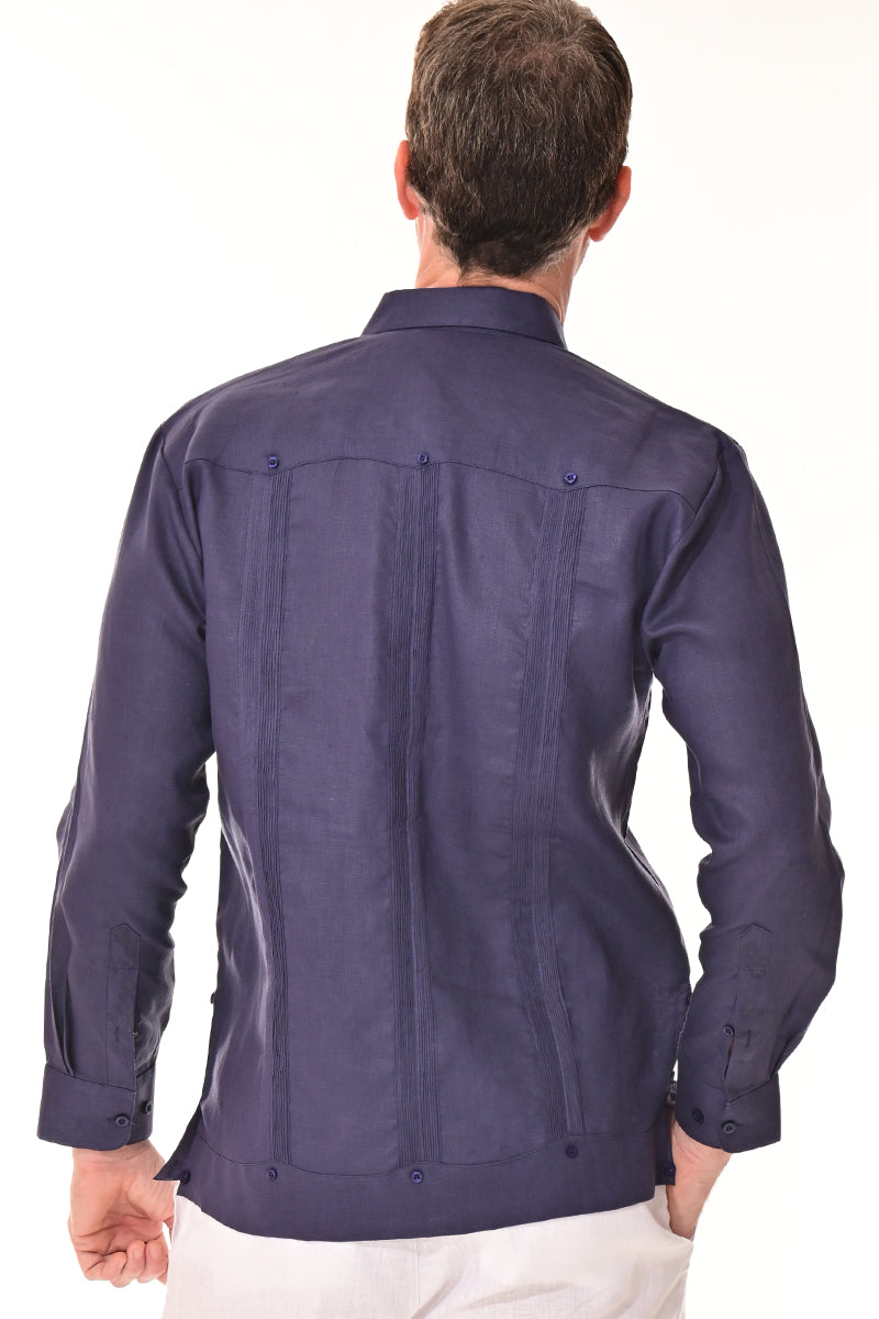 Men Linen Classic L/S Guayabera-NATURAL-Color Options-MLS401-6 PCS/PRE-PACK