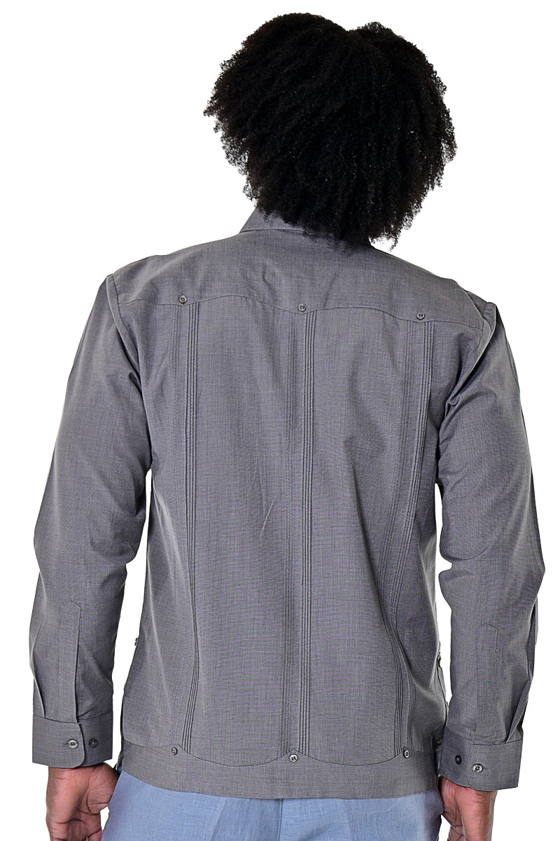 Men Cotton-Polyester Classic Guayabera L/S Shirt MINT(4) Colors- MTCG1742