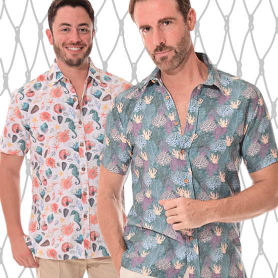 Men's Ocean Life Shirts | Sea Marine Aquatic Tropical Reef Prints