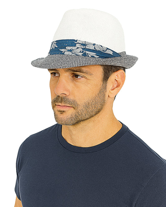 Fedora Classic Short Brim Classic Cuban Hat-HAT3805-COLOR OPTIONS-6 PCS/PRE-PACK