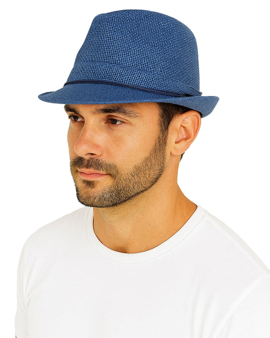 Fedora Classic Short Brim Classic Cuban Hat-HAT3806-COLOR OPTIONS-6 PCS/PRE-PACK