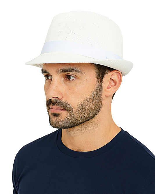 Fedora Classic Short Brim Classic Cuban Hat-HAT3808-COLOR OPTIONS-6 PCS/PRE-PACK