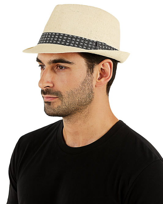 Fedora Classic Short Brim Classic Cuban Hat-HAT3809-COLOR OPTIONS-6 PCS/PRE-PACK
