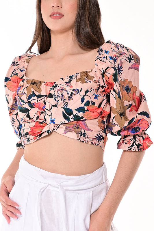 Ladies Tropical Sweetheart 3/4 Sleeve Blouse by AZUCAR - LCB1710 - 6 PCS/PRE-PACK
