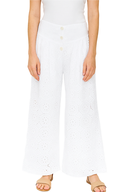 White dress with buttons on a white background