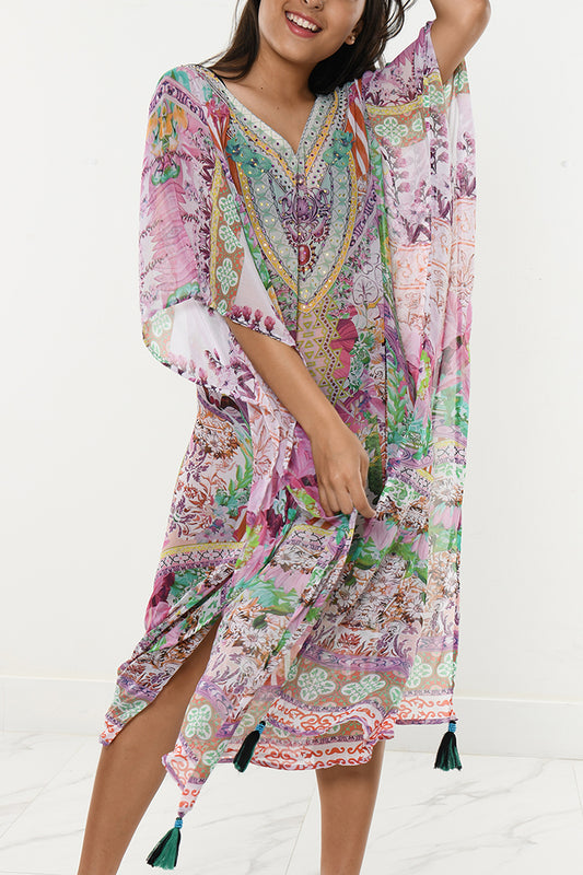 Women's Swimsuit Cover-Up Bohemian Beach Sheer Square Tunic by AZUCAR - LCT246 - 6 PCS/PRE-PACK