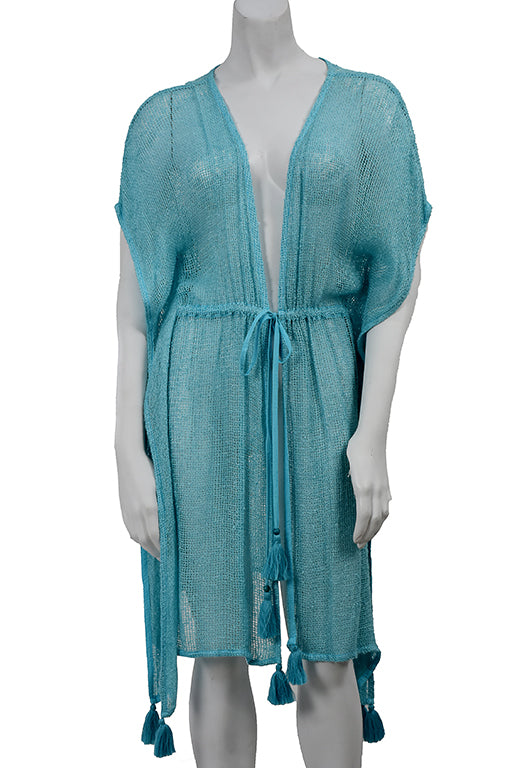 Swimsuit Cover-Up Mesh Open Front by AZUCAR-WHITE-Color Options - LMT3610 - 6 PCS/PRE-PACK