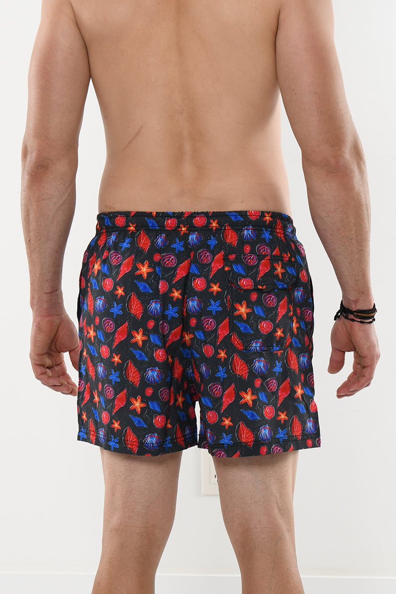 Men Summer Swim Trunks Sea Shells by BOHIO - MBH1916 - 6 PCS/PRE-PACK