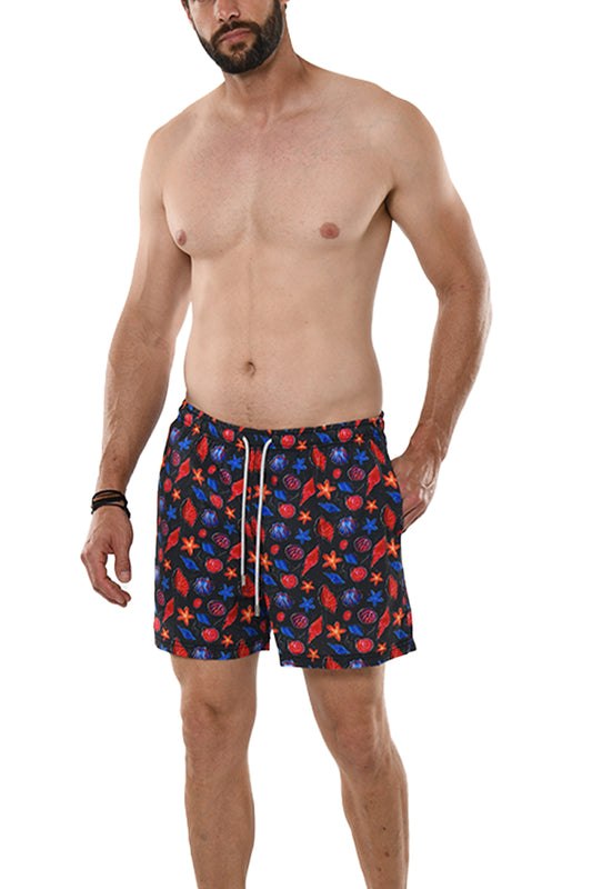 Men Summer Swim Trunks Sea Shells by BOHIO - MBH1916 - 6 PCS/PRE-PACK