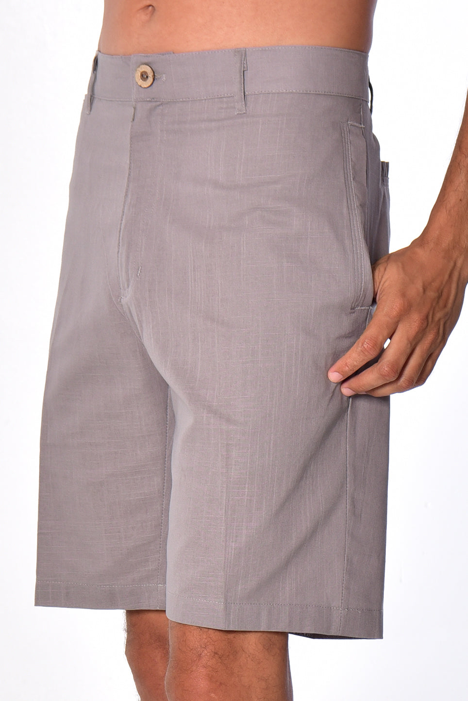 Men Cotton Gauze Bermuda Shorts WHITE - MCH4014 - 6 PCS/PRE-PACK
