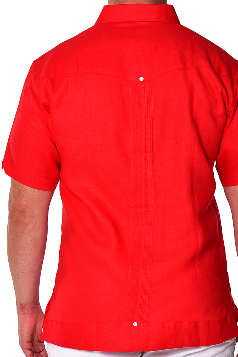 Men Linen Fancy Guayabera S/S Shirt in (2) Colors - MLFG2028