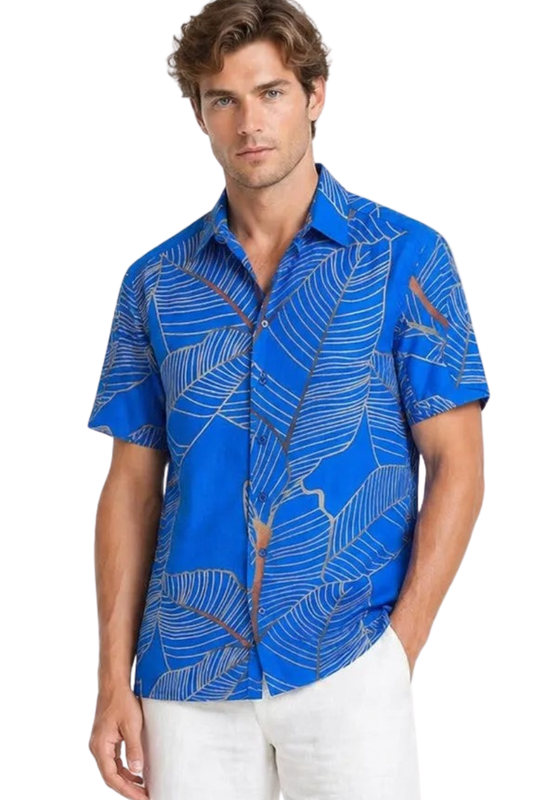 BOHIO Men’s Polyester Short Sleeve Shirt, Style #MLL3857