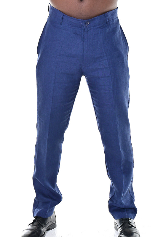 Men Linen Flat Front Pant NAVY - COLOR OPTIONS- MLP50