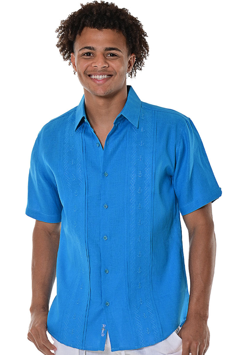 Men Linen Shirt Short Sleeve - MLS1270
